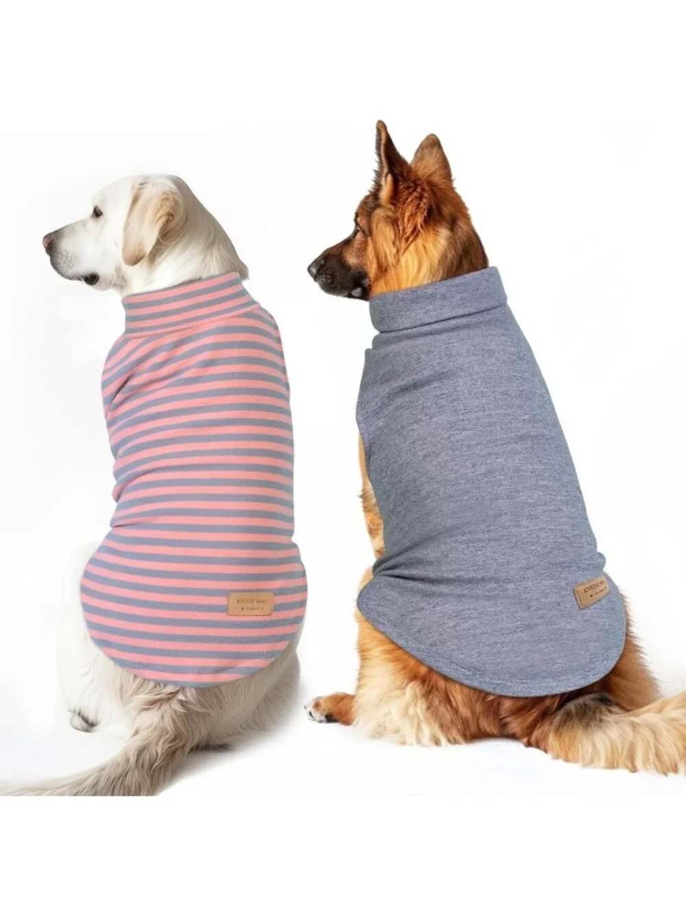 Cozy 2-Pack Dog Sweaters | Warm Turtleneck Pullovers for Medium & Large Dogs